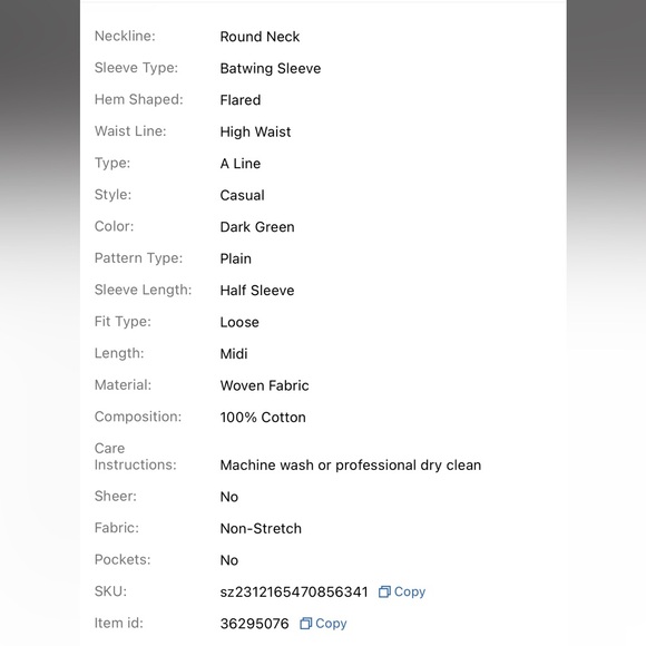 SHEIN Lune Batwing Sleeve Dress - Picture 4 of 4